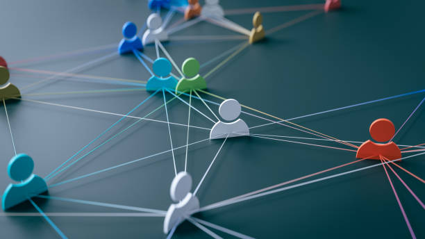 Professional connections represented across a digital network