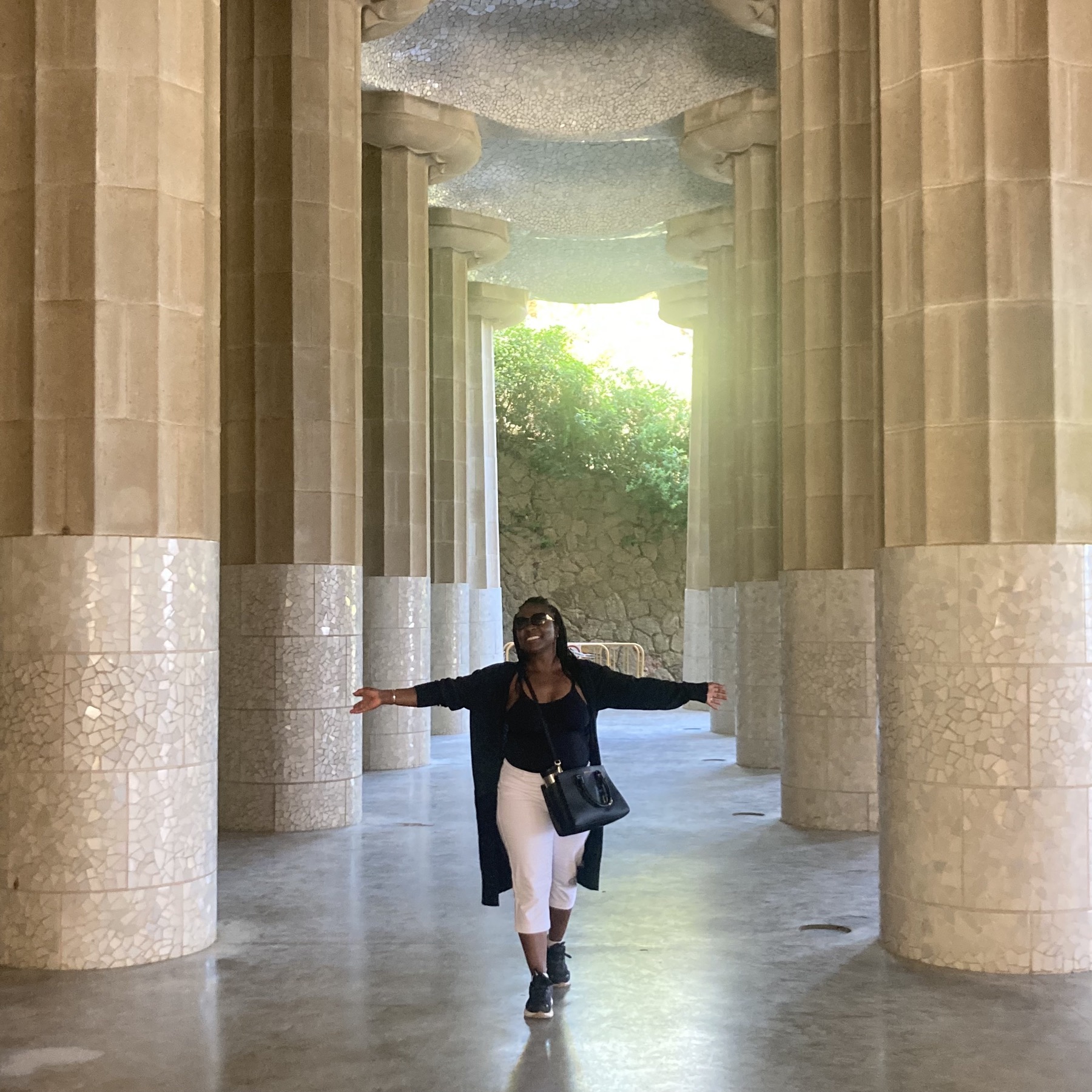 A peaceful moment exploring Park Güell in Barcelona